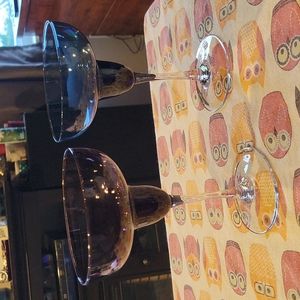 Margerita Glasses, hand blown;New Condition,Set of 2,stunning!